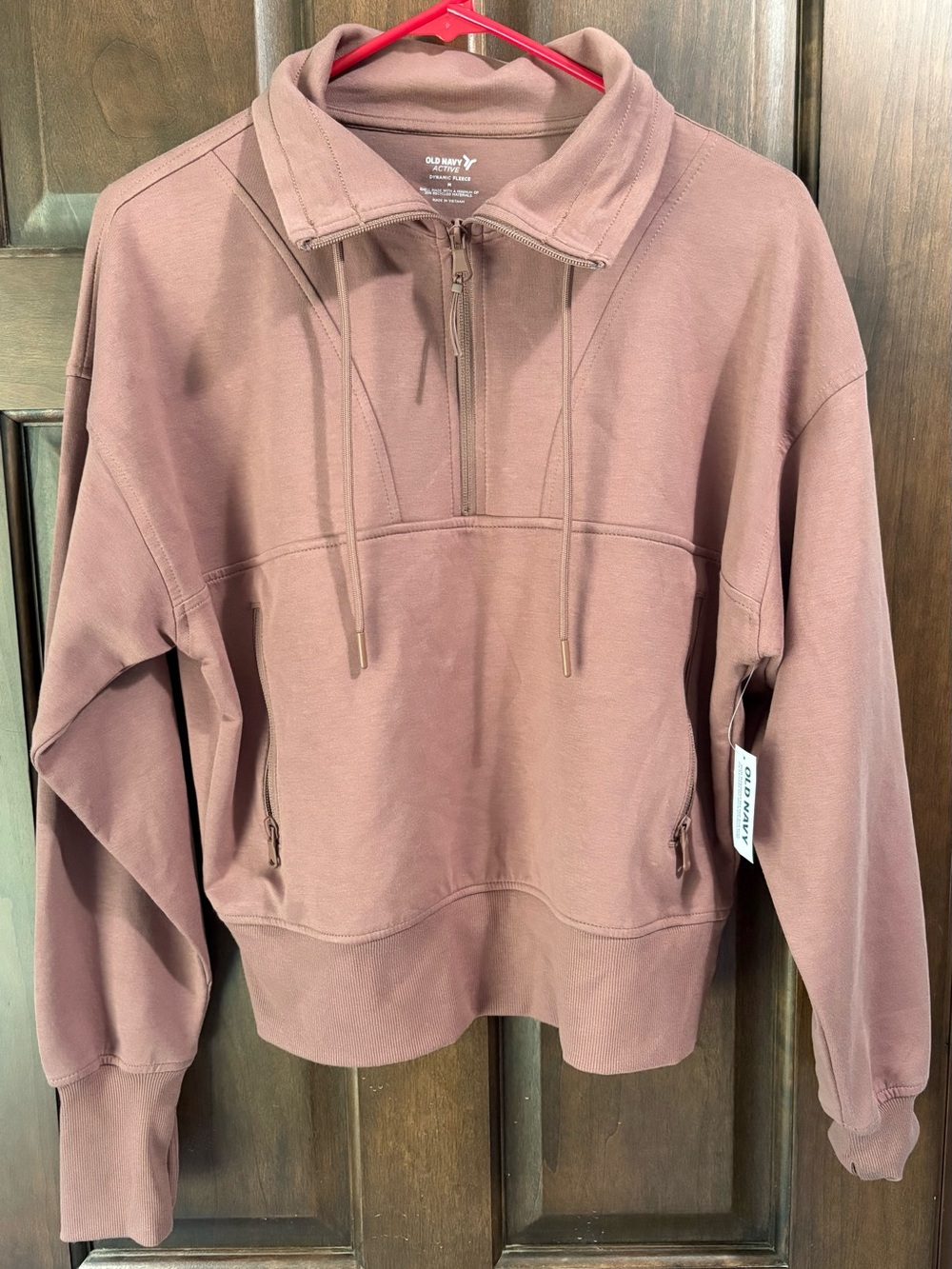 Old Navy Mauve Half-Zip Hoodie Sweatshirt